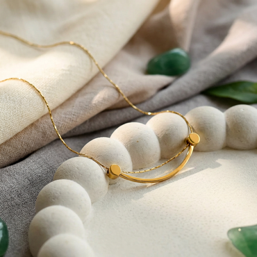 Smiley Curve Minimal Necklace