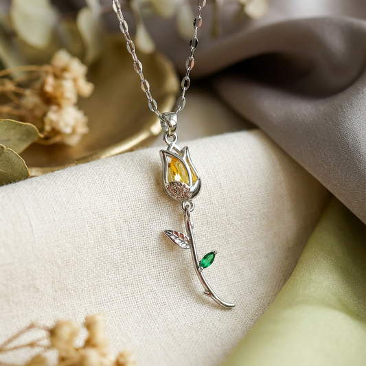 Lila Petal Glow Necklace