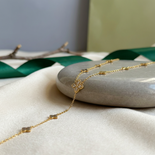 Four Leaf Glow Y-Necklace