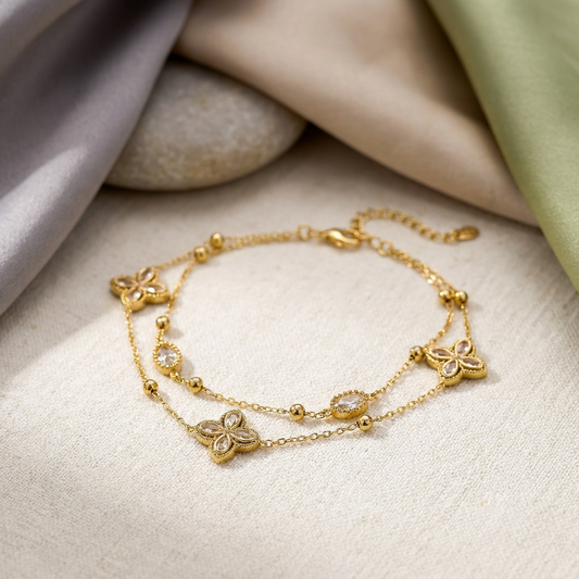 Clover Duo Layer Bracelet