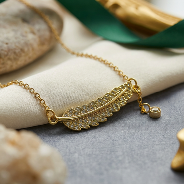 Golden Leaf Glow Necklace