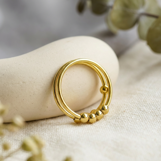 Nia Orbit Bead Ring