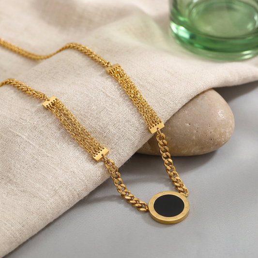 Mila Noir Medallion Layers