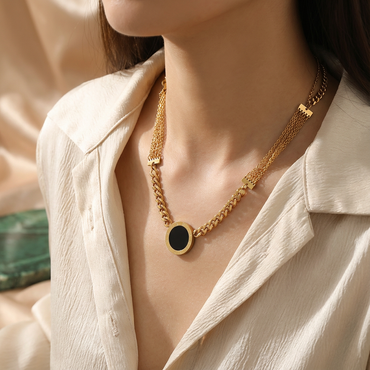 Mila Noir Medallion Layers