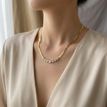 Vesper Square Spark Necklace
