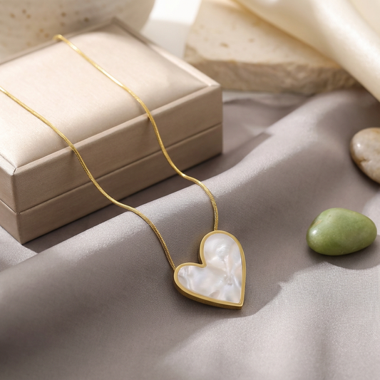 Seraphine Pearl Heart Necklace