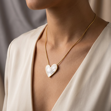 Seraphine Pearl Heart Necklace