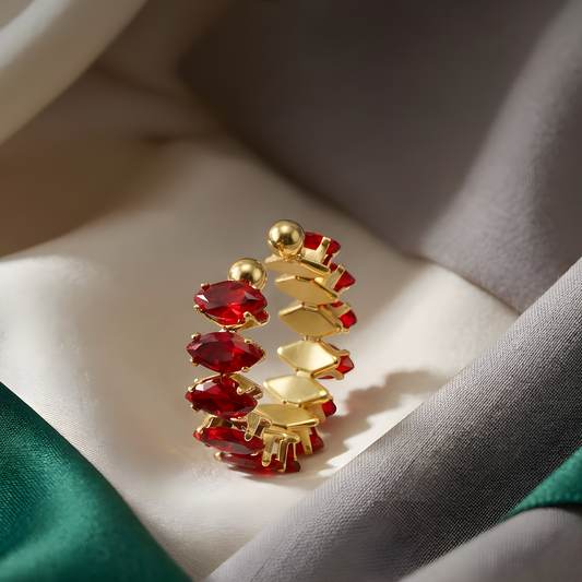 Crimson Eye Statement Ring