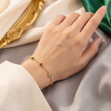 Celeste Rainbow Dot Bracelet