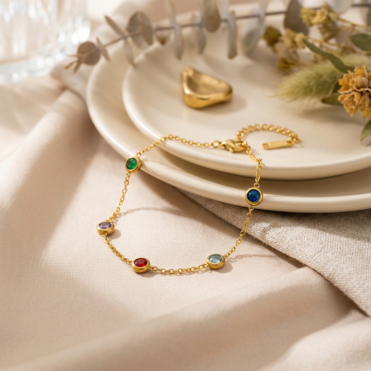 Celeste Rainbow Dot Bracelet