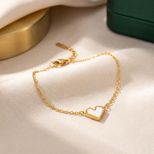 Lumiere Enamel Heart Bracelet