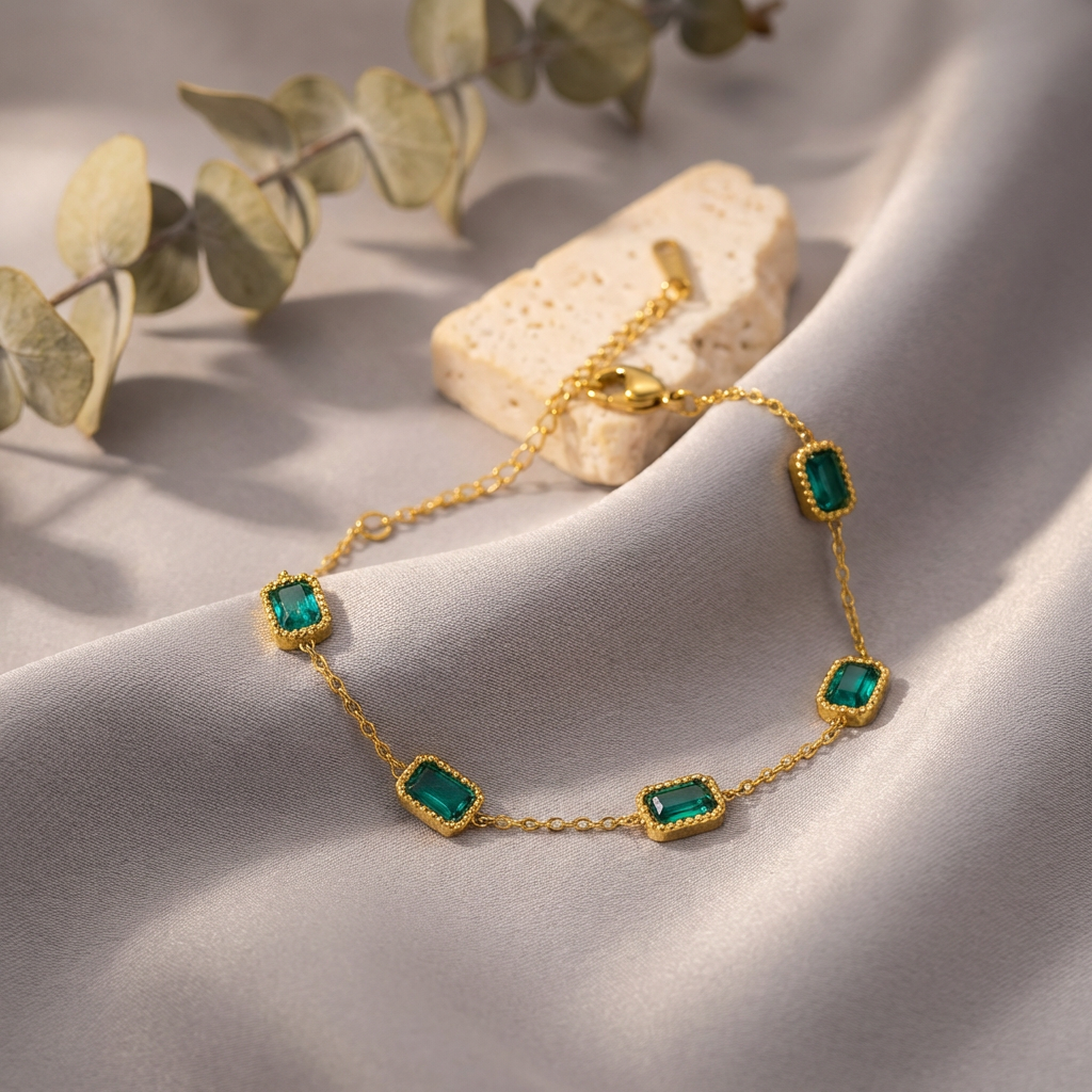 Verde Emerald Link Bracelet