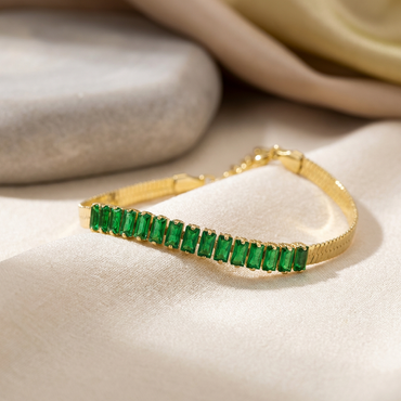 Green Emerald Tennis Bracelet