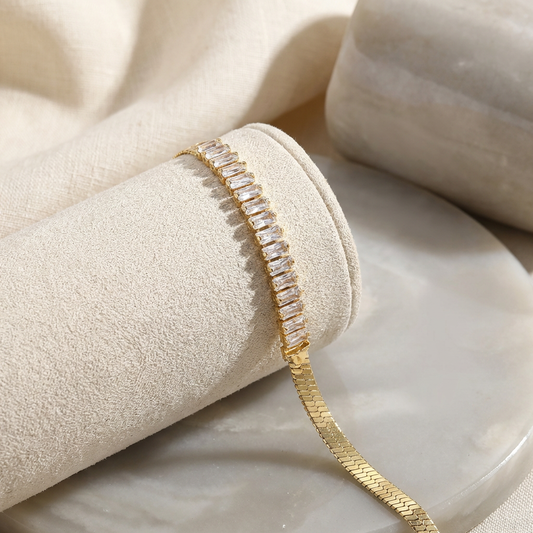 Clear Diamond Tennis Bracelet