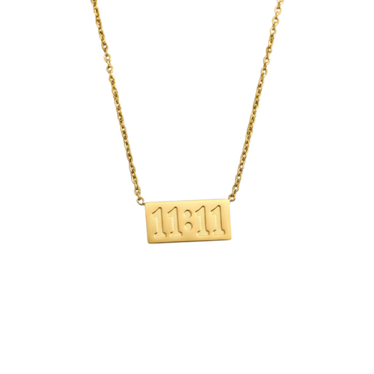 11:11 Gold Bar Necklace