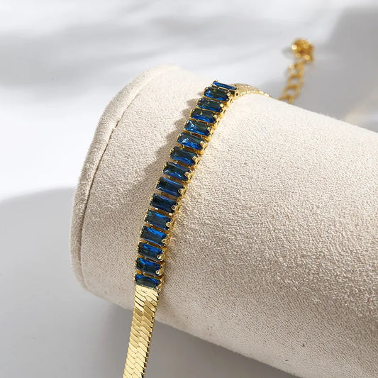 Blue Sapphire Tennis Bracelet