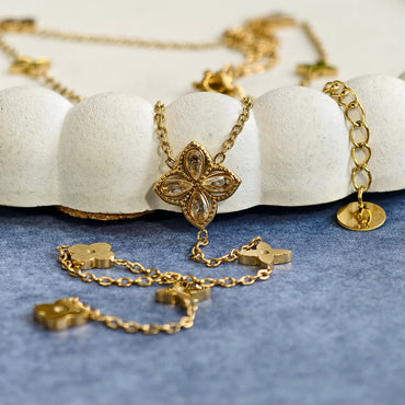 Four Leaf Glow Y-Necklace