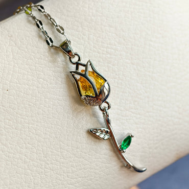 Lila Petal Glow Necklace