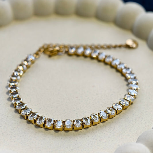 Aurelia Oval Tennis Bracelet