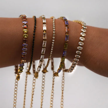 Crystal Baguette Line Bracelet