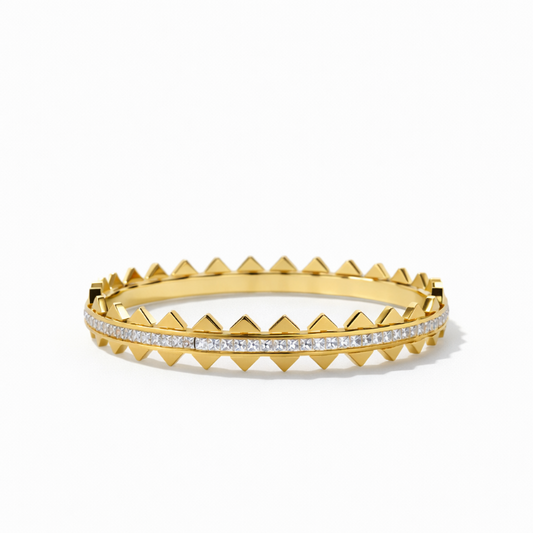Arrow Sparkle Dual-Tone Bangle