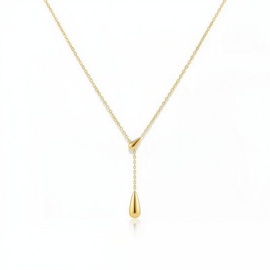 Isla Liquid Droplet Lariat Necklace