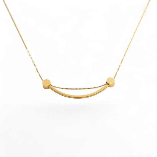 Smiley Curve Minimal Necklace