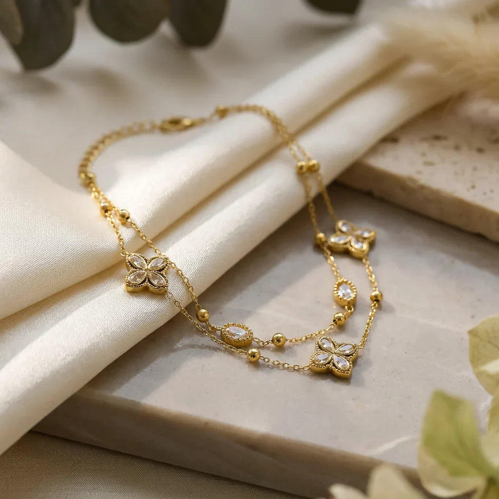 Clover Duo Layer Bracelet That Combines Luck, Elegance, And Everyday Luxury