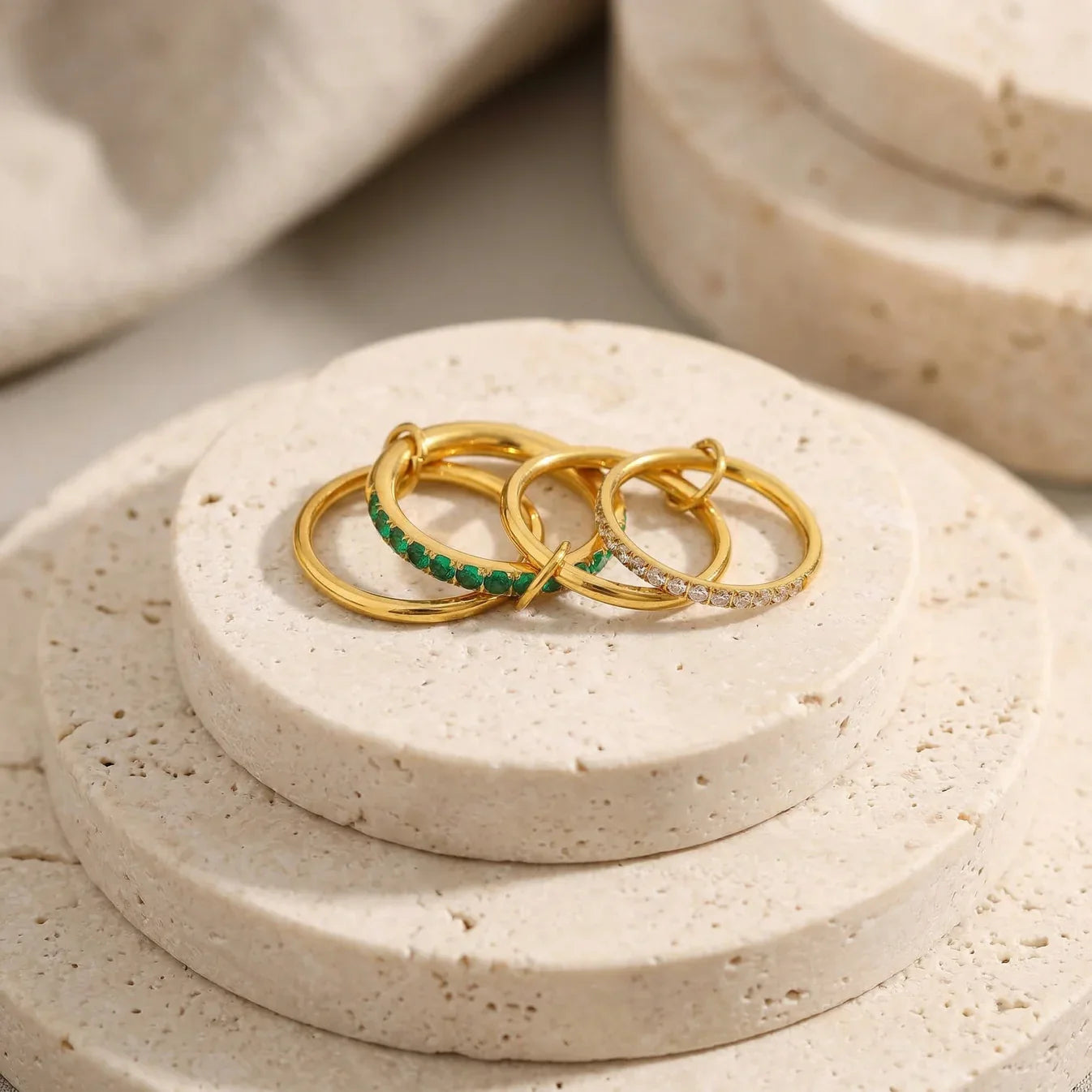 Serena Linked Ring: The Geometric Stacked Ring That Belongs on Every Jewellery Lover's Finger