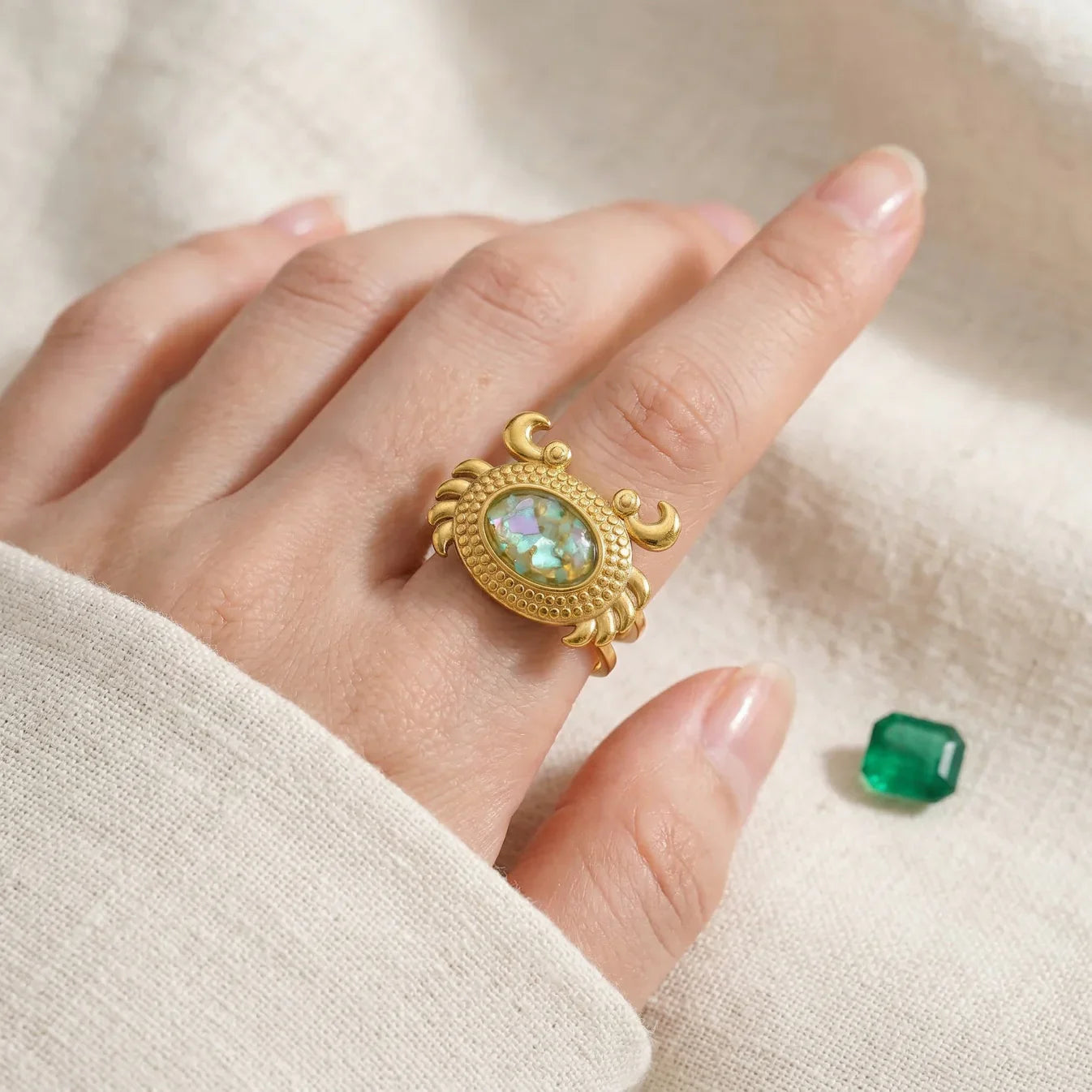 Crab Nebula Open Ring That Brings Coastal Charm To Everyday Jewelry