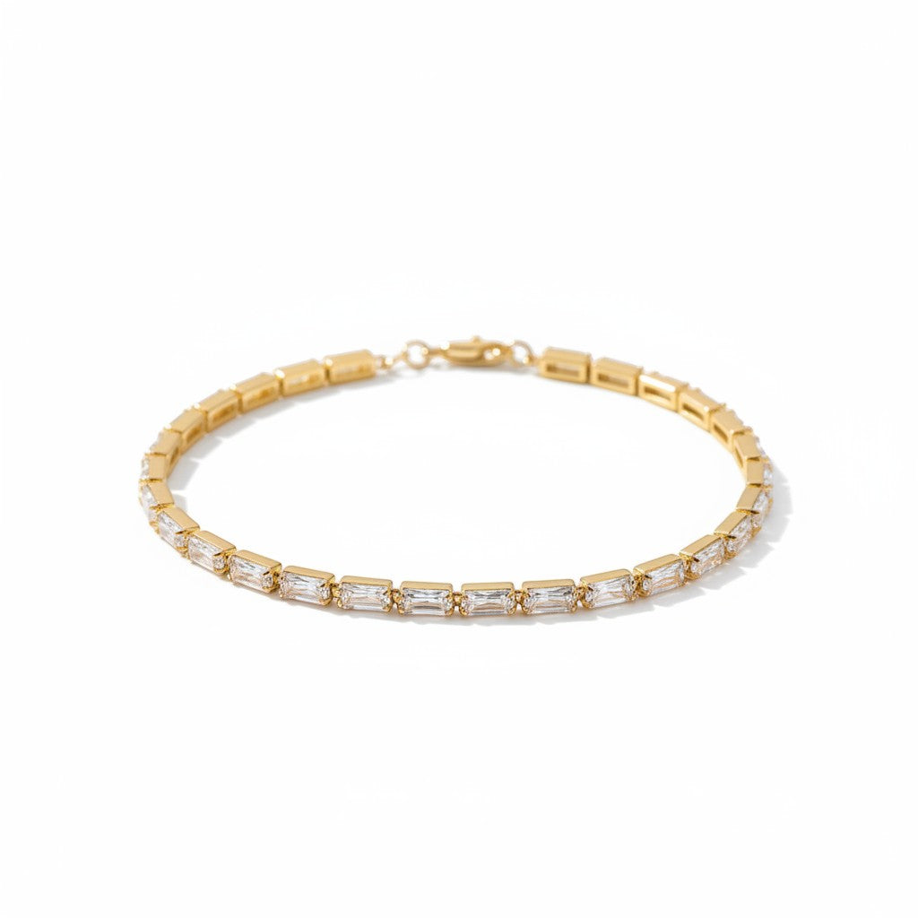Crystal Baguette Line Bracelet