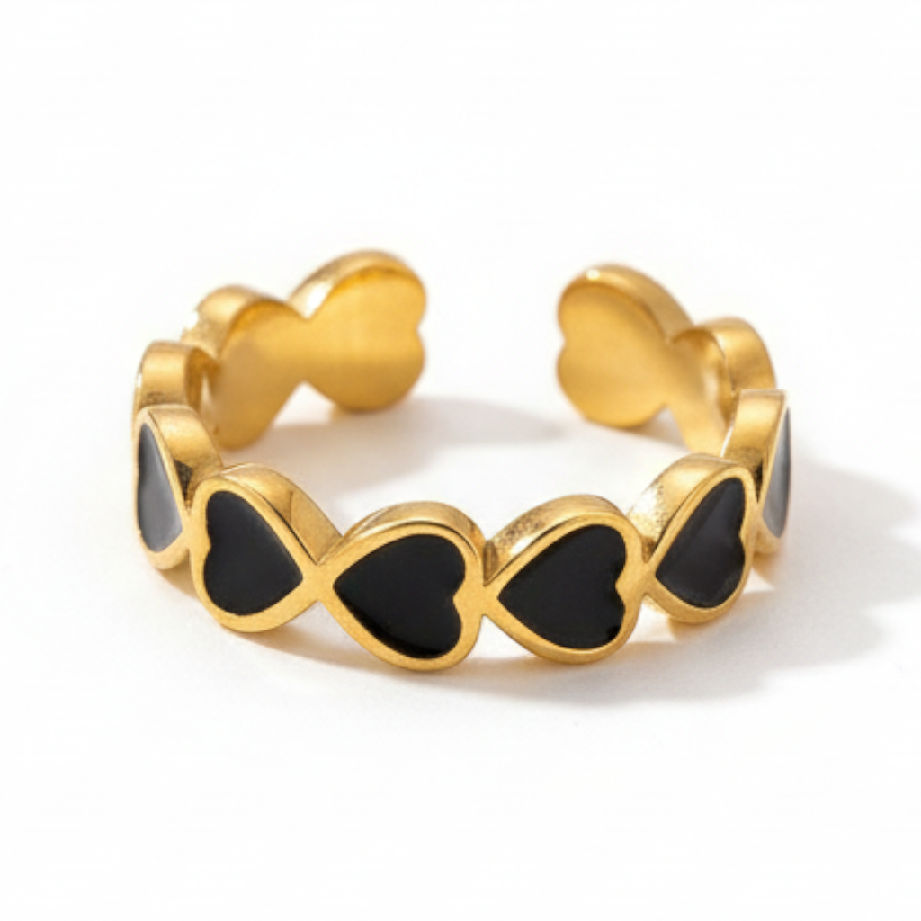 Noir Heart Shadow Ring