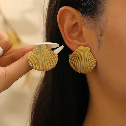 Coral Shell Studs