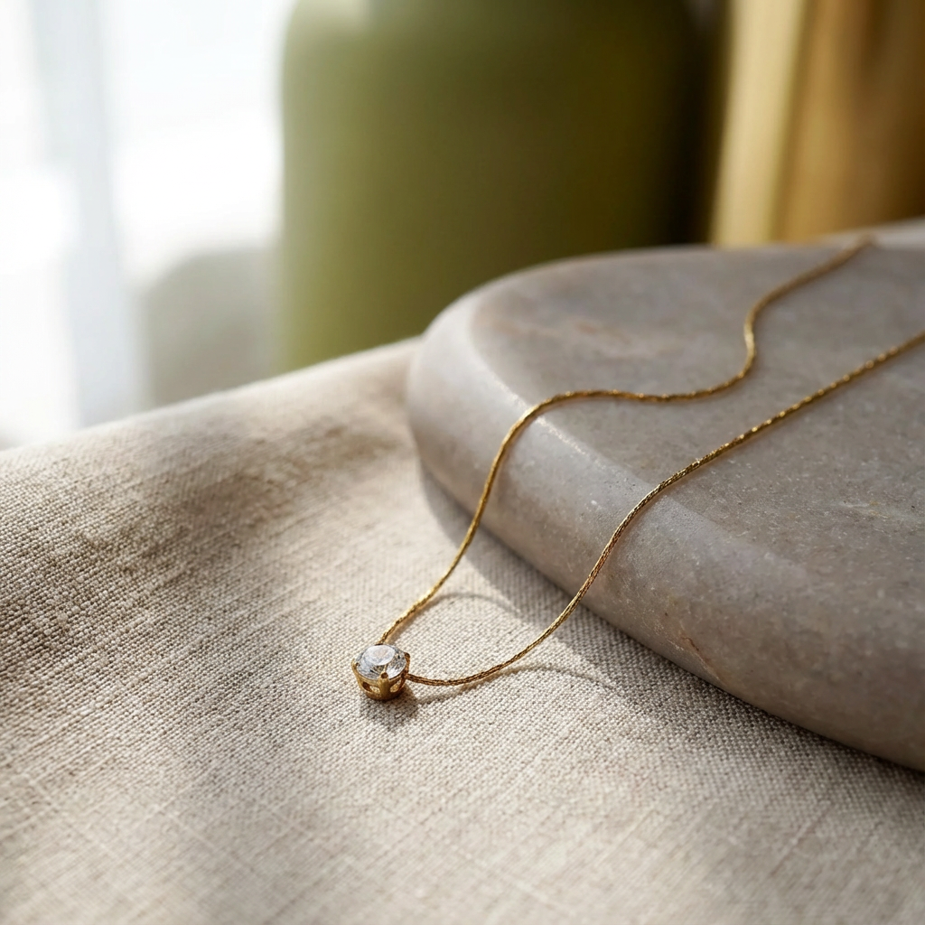 Solitaire Glow Promise Necklace