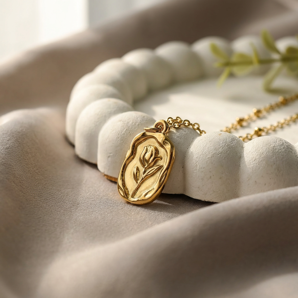 Bloom Wax-Stamp Floral Necklace
