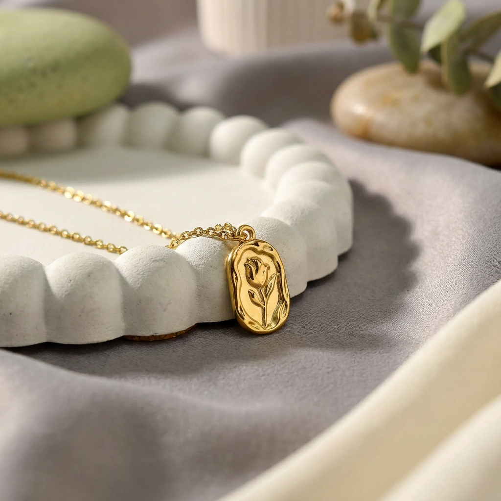 Bloom Wax-Stamp Floral Necklace