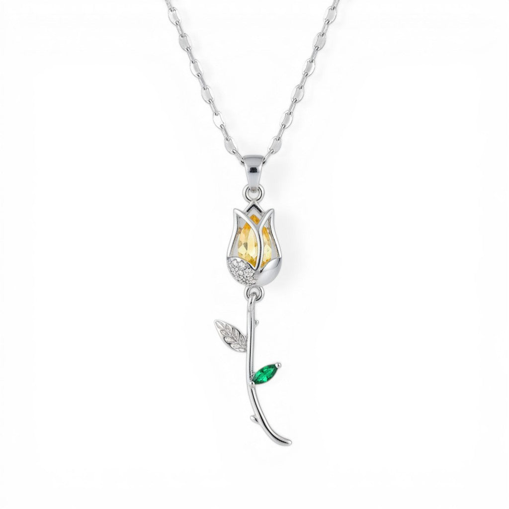 Lila Petal Glow Necklace