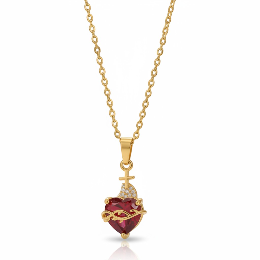 Nora Scarlet Heart Necklace
