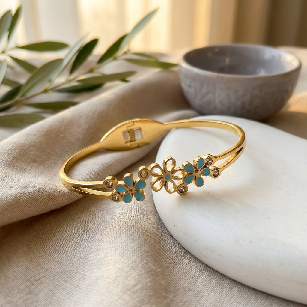Blossom Sky Enamel Bangle