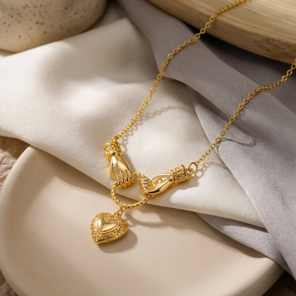 Elara Linked Hearts Necklace