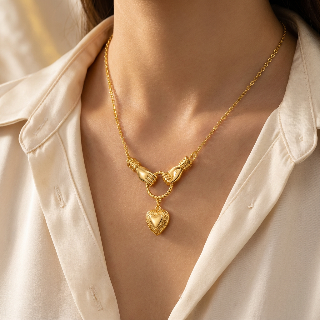 Elara Linked Hearts Necklace