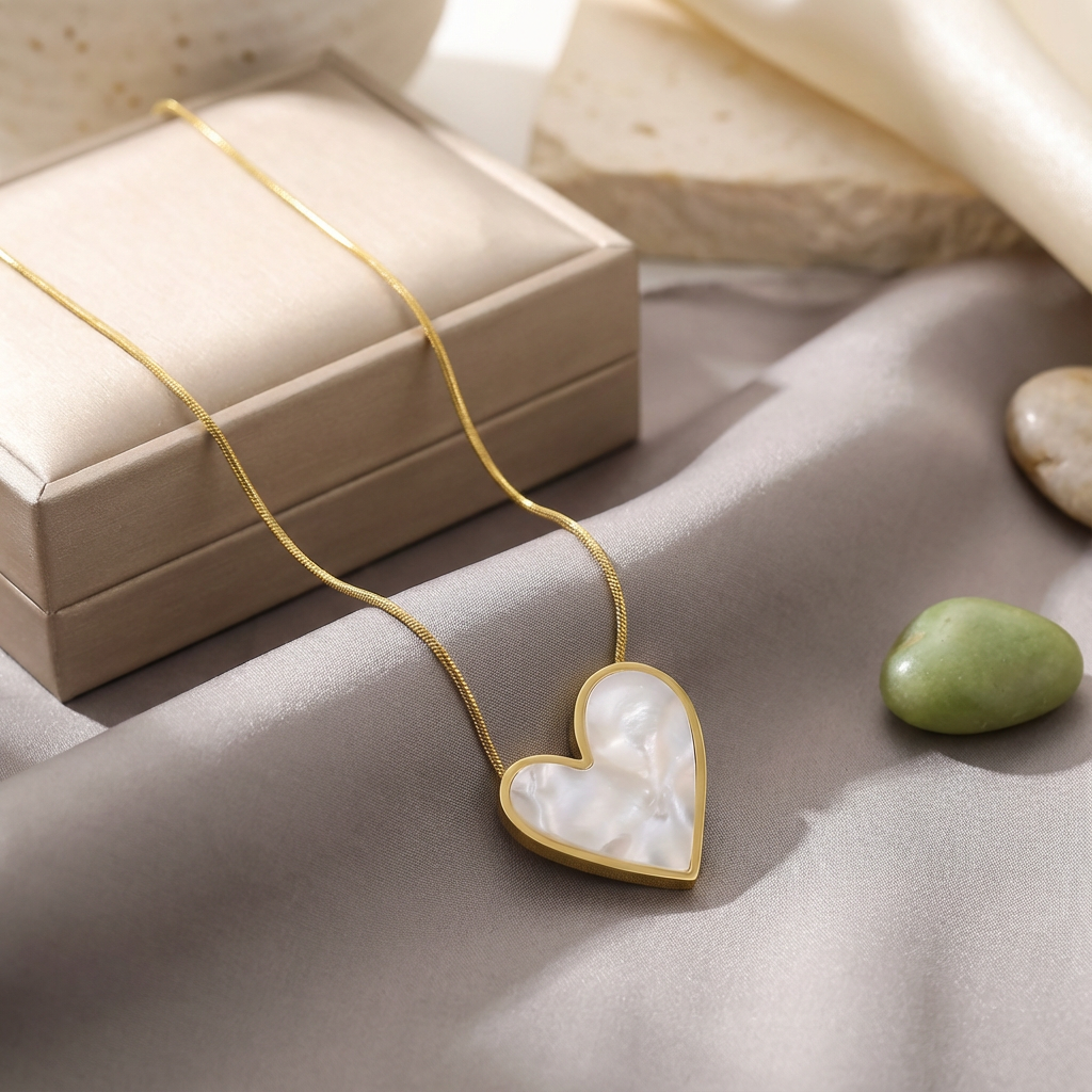 Seraphine Pearl Heart Necklace