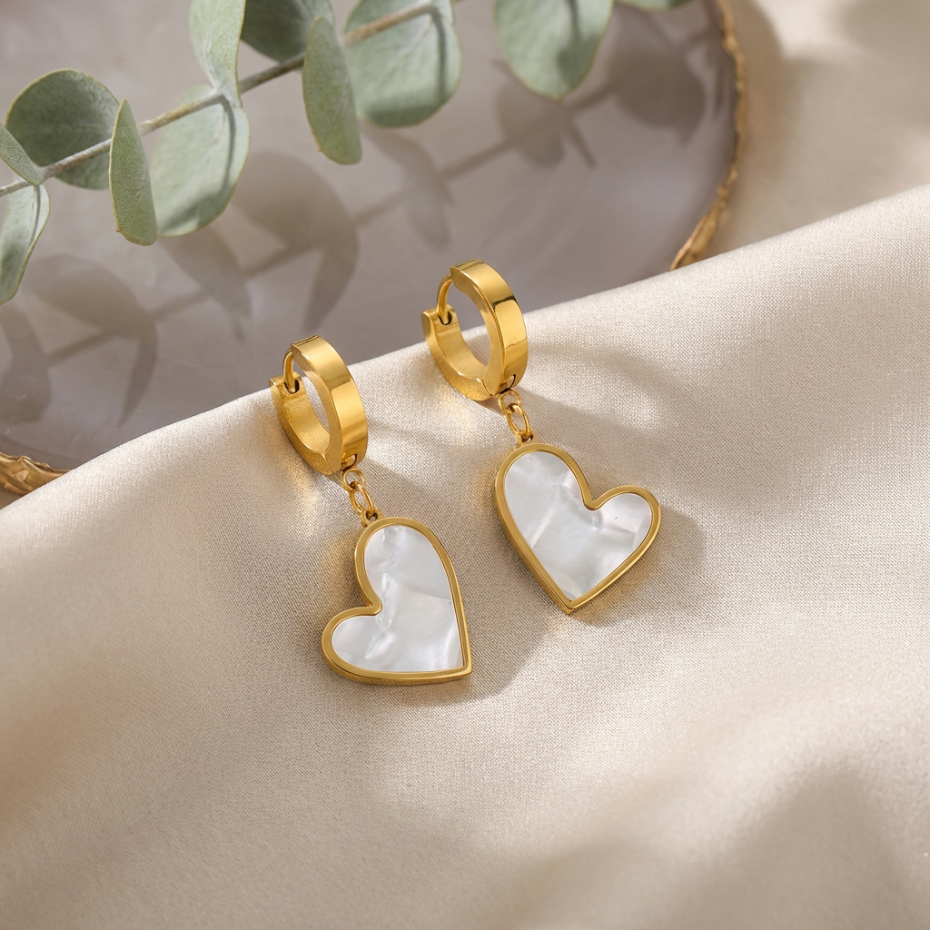 Seraphine Pearl Heart Earrings