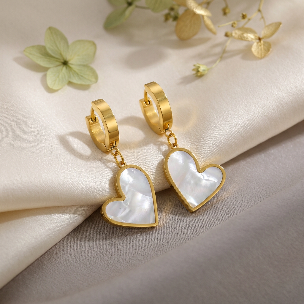 Seraphine Pearl Heart Earrings