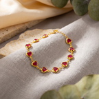 Ruby Princess Heart Bracelet