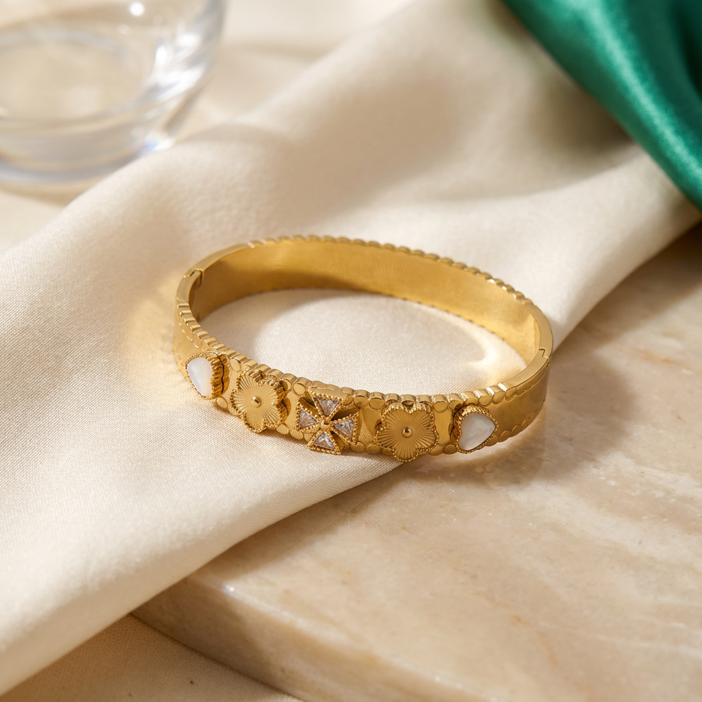 Zara Flora Edge Bangle