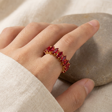 Crimson Eye Statement Ring