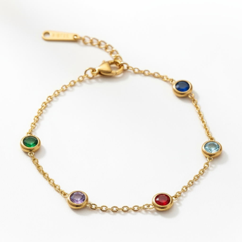 Celeste Rainbow Dot Bracelet