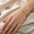 Serene Emblem Double Chain Bracelet