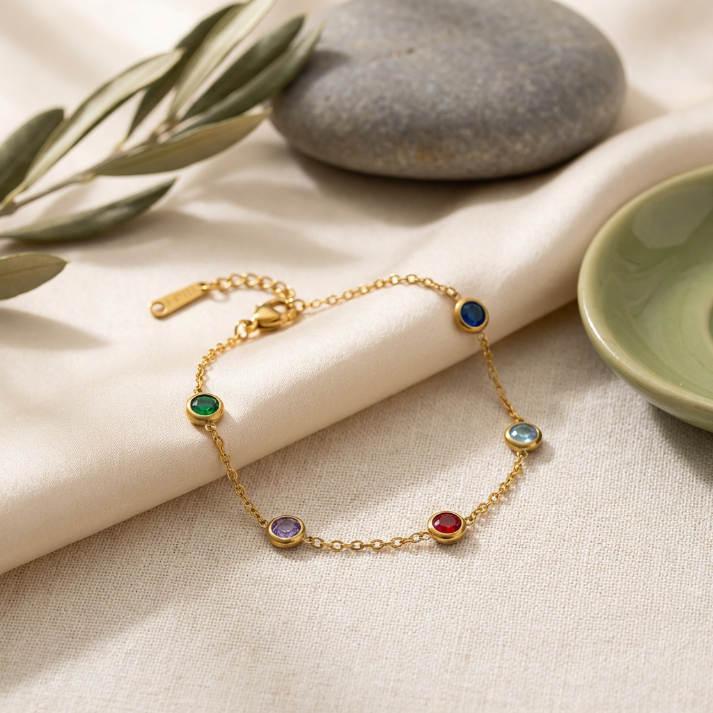 Celeste Rainbow Dot Bracelet